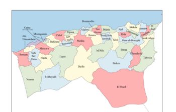 Current divisions of Algeria.